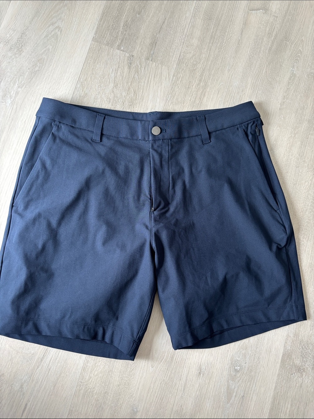 lululemon athletica Men's Navy Performance Flat-Front Shorts